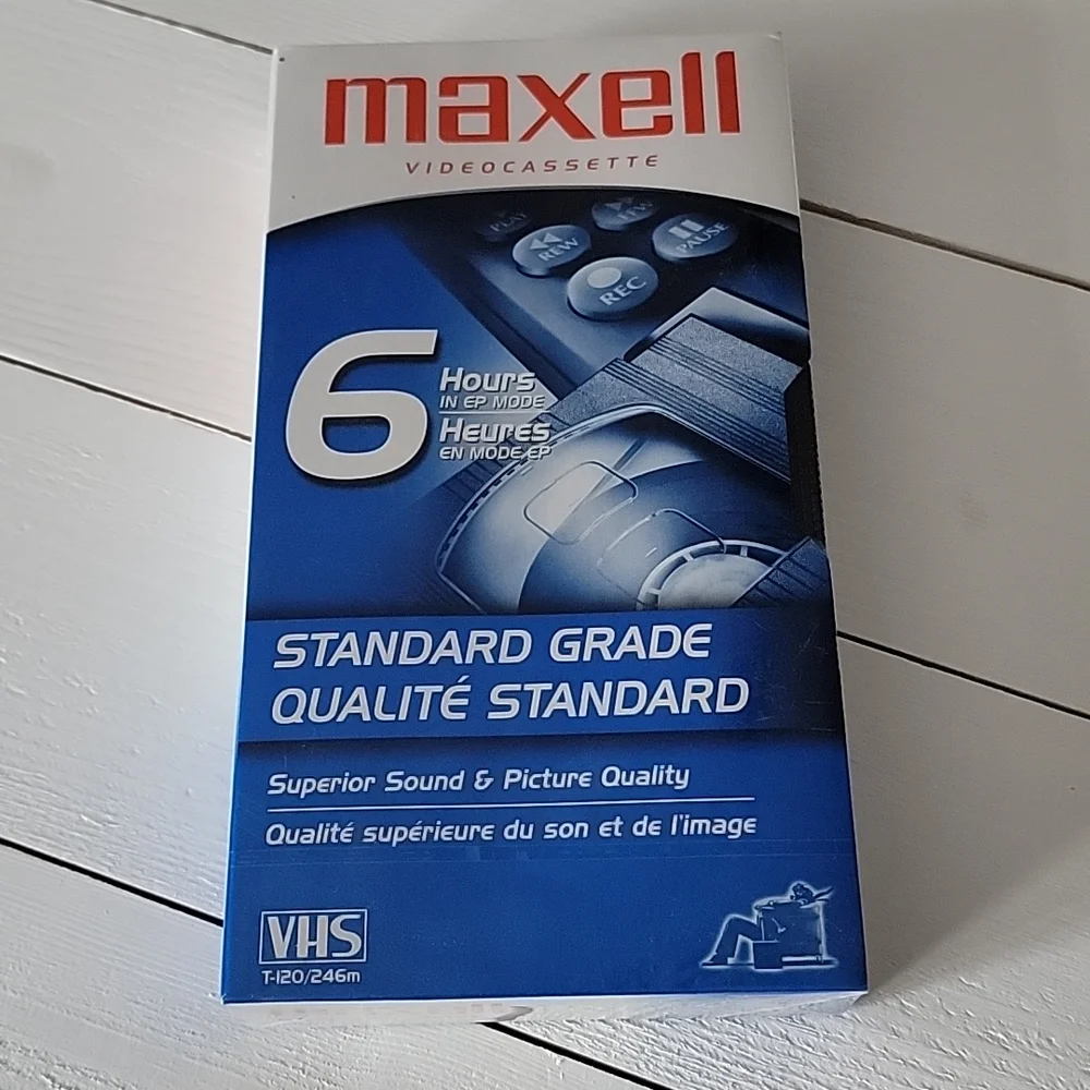 Maxell VHS Tape 6 Hours Never opened